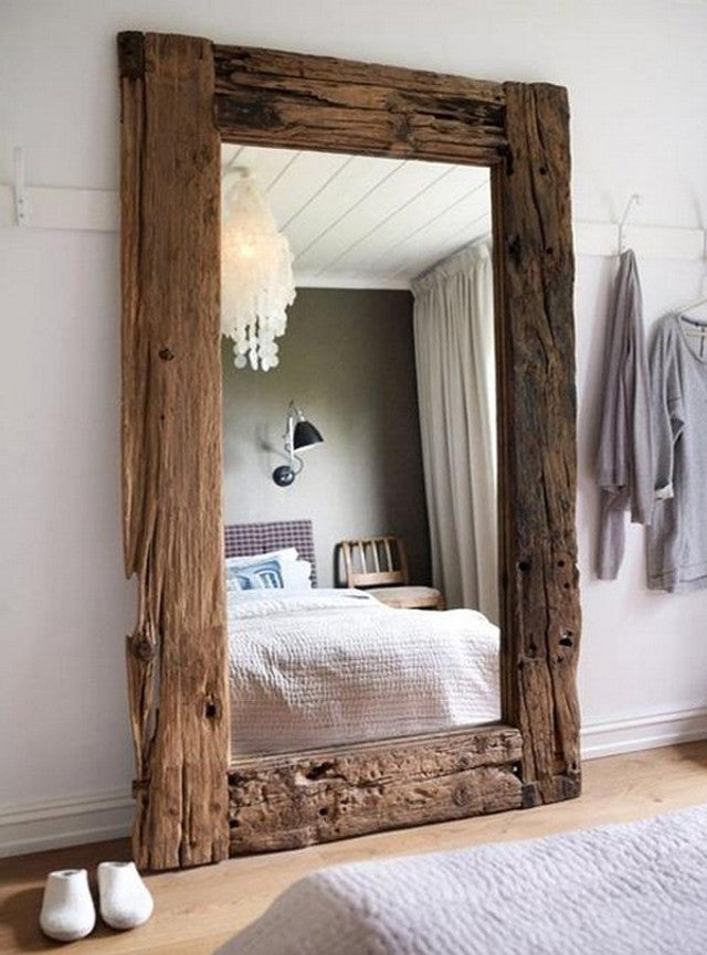 Barnwood Rustic Leaner Mirror