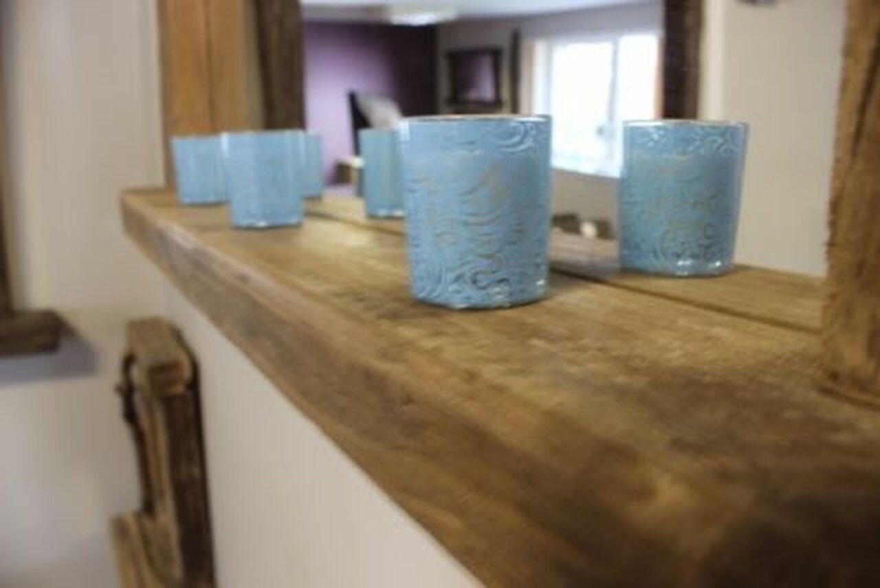 Crail farmhouse mirror with shelf