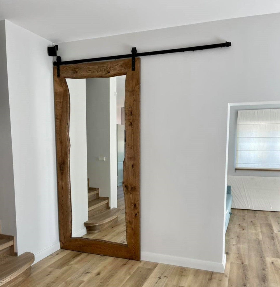 Waney Oak Sliding Mirrored Door
