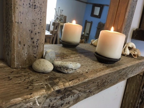 Driftwood Mirror with Shelf
